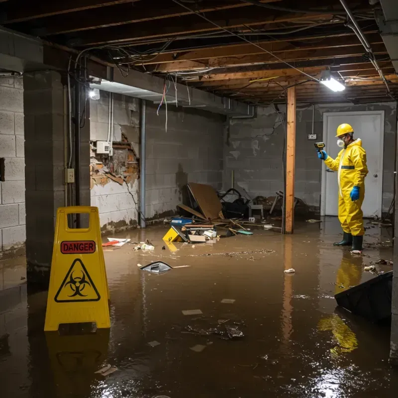 Flooded Basement Electrical Hazard in Bovina, TX Property